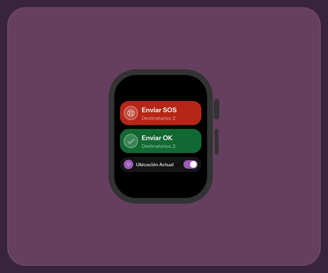 Ilustración original de SOS y Todo OK en Apple Watch